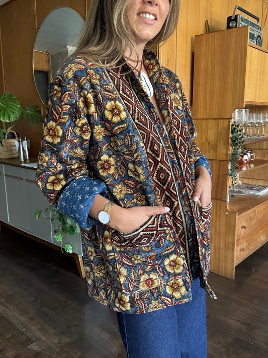Chaqueta velvet azul