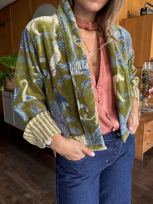 Chaqueta española velvet verde
