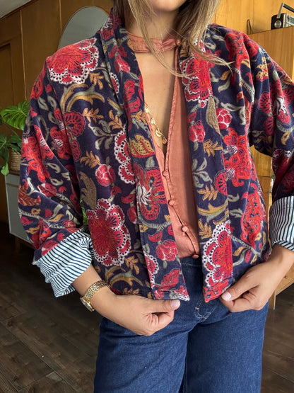 Chaqueta española velvet azul