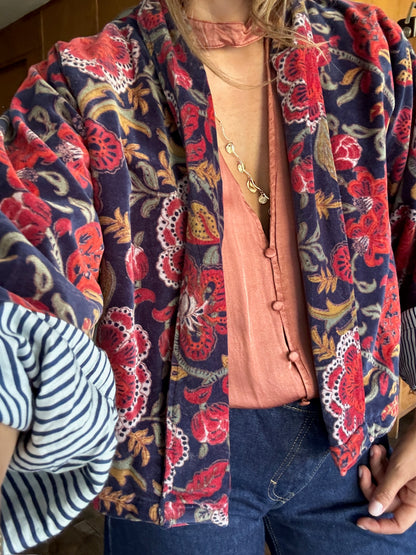 Chaqueta española velvet azul
