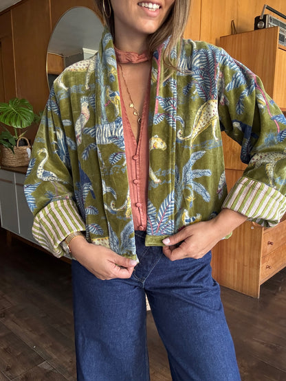 Chaqueta española velvet verde