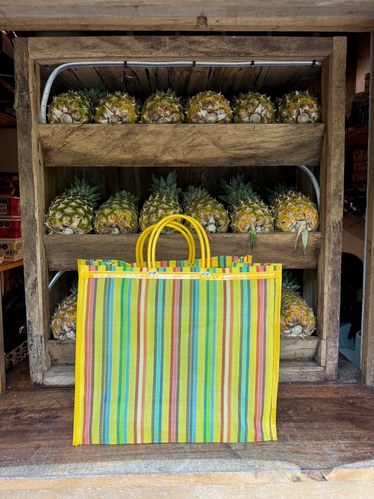 Bolsa Malla Grande Amarilla