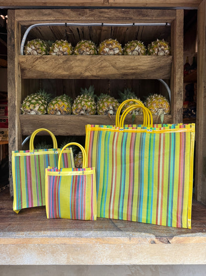 Bolsa Malla Grande Amarilla